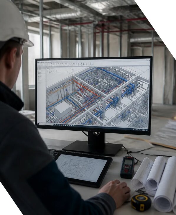 Создание BIM модели инженерных сетей для объектов в Ишиме